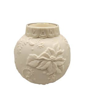 Lenox Ornamental Glow Porcelain Tealight Candleholder Cream Gold Trim